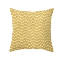 Christmas gold zigzag pattern pillowcase made of soft peach skin fabric for holiday decor - 45x45CM (No Core) / Gold White Wave (TPR229-37)