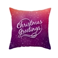 Housse de coussin de Noël dégradé violet avec motif de flocons et texte festif - 45x45cm (Sans Insert) / Purple Gradient Snowflake Dot (TPR223-32)