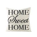 Minimalist Nordic style square cushion cover with HOME Sweet HOME print for sofa - Home Sweet Home Letter Style (JYM094-1)