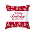 Housse de coussin de Noël rouge et blanc avec pain d'épices et vœux de fête - 45x45cm (Sans Insert) / Red White Gingerbread (TPR223-33)