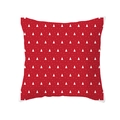 Housse de coussin de Noël rouge avec motifs géométriques de triangles pour canapé - 45x45cm (Sans Insert) / Red White Triangle Dot (TPR223-38)