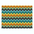 Tovaglietta rettangolare in cotone e lino resistente al calore con onde colorate - Zigzag Colorato (CD019-1) / 42*32cm(Cotone Lino)