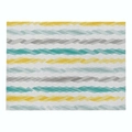 Modern striped cotton linen placemat in yellow and grey for heat-resistant dining - Cd019-9 / 32*21cm (Waterproof Polyester Linen)