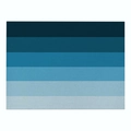 Navy to light blue gradient striped cotton linen placemat with woven canvas texture - Cd019-6 / 32*21cm (Waterproof Polyester Linen)