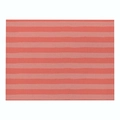 Rectangle striped placemat in pink and coral linen fabric for dining table decor - Cd019-39 / 32*21cm (Waterproof Polyester Linen)