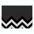Modern placemat featuring dark gray top and black and white chevron patterned canvas - Cd019-36 / 32*21cm (Waterproof Polyester Linen)