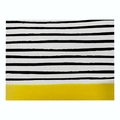 Striped cotton linen placemat with modern yellow and black geometric patterns - Cd019-37 / 32*21cm (Waterproof Polyester Linen)