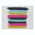 Striped cotton linen placemat with colorful abstract brushstroke digital print - Cd019-29 / 32*21cm (Waterproof Polyester Linen)