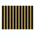 Striped cotton linen placemat featuring vertical black and shimmering gold glitter stripes - Cd019-24 / 32*21cm (Waterproof Polyester Linen)