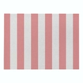 Pink and white striped linen placemat with heat-resistant woven fabric texture - Cd019-5 / 32*21cm (Waterproof Polyester Linen)