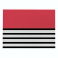 Red and black striped cotton linen placemat with heat-resistant geometric design - Cd019-22 / 32*21cm (Waterproof Polyester Linen)