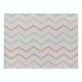 Pink and grey chevron pattern cotton linen placemat with woven texture and heat resistance - Cd019-23 / 32*21cm (Waterproof Polyester Linen)