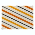 Striped cotton linen placemat in orange and yellow patterns for modern home dining decor - Cd019-40 / 32*21cm (Waterproof Polyester Linen)