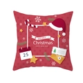 Red peach skin pillowcase featuring festive Merry Christmas and holiday icons - Calendar Icon Style (TPR224-15)