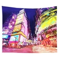 Nordic street city night scenery wall tapestry for bedroom living room decor - 95x73 (Sandwashed Style) / CGT044-7
