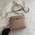 Chic beige lychee pattern bucket bag with Fanyissa logo and adjustable strap - Khaki