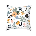 Peach skin pillowcase with Nordic floral pattern for sofa decor on white background - Nordic Scattered Flowers (TPR317-11)