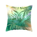 Tropical palm leaf pillowcase with paradise print in vibrant green and white tones - Paradise Theme Print (TPR283-14)