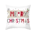 Weihnachts-Kissenbezug mit Rentier-Motiv und festlichem Merry Christmas Text - Amerikanischer Retro-Buchstabe (TPR292-1)