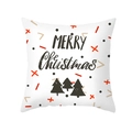 Weihnachts-Kissenbezug mit minimalistischen schwarzen Bäumen und künstlerischem Text - Einfacher Weihnachtsbaum und Geometrisch (TPR305-3)