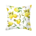 Nordischer quadratischer Kissenbezug mit lebendigem gelbem Zitronendruck - Lebhafte Kleine Blume Zitrone Stil (TPR296-19)