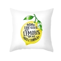 Nordischer Kissenbezug mit gelbem Zitronendruck und Salt & Tequila Spruch - Tequila Humor Zitat Stil (TPR296-21)