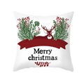 Christmas pillowcase featuring a red reindeer design and Merry Christmas lettering - Red Reindeer and Ribbon (TPR305-10)