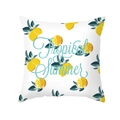 Nordischer Kissenbezug mit gelbem Zitronen Tropical Summer Aufdruck auf weißem Grund - Tropische Sommer Scheibe Stil (TPR296-25)