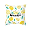 Nordischer Kissenbezug mit gelbem Zitronenmuster und homemade LEMONADE Text - Hausgemachte Limonade Stil (TPR296-27)