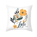 Peach skin pillowcase featuring green plants, floral patterns and Love typography - Floral Love Letter (TPR317-10)