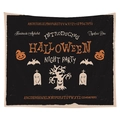 Halloween skeleton pumpkin night party wall tapestry with alphabet and numbers print - Cgt046-1 / 95*73 (brushed Finish)