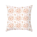 Peach skin fabric square cushion cover featuring floral and botanical leaf prints - White Fresh Berry Floral (TPR317-13)