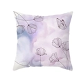 Peach skin pillowcase featuring elegant purple watercolor floral and butterfly patterns - Purple Butterfly Watercolor Floral (TPR317-23)