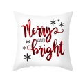 Weihnachts-Kissenbezug mit Merry and Bright Aufdruck im roten Karomuster-Design - Rot Schwarz Art Font Merry Bright (TPR303-4) / 45x45CM (Ohne Kern)