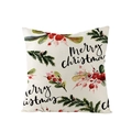 Nordic Christmas pillowcase with watercolor berries, pine, and Merry Christmas text - Freehand Red Berries Pine Branch Pattern (JYM110-12)