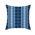 Blaue geometrische Kissenhülle mit Stammesmuster aus Pfirsichhaut-Stoff für Sofas - 45x45 Quadrat (Ohne Füllung) / Blaues Symmetrisches Kreuz-Diamant (TPR340-6)