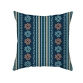 Abstrakter nordischer Kissenbezug mit ethnischem Mandala-Muster auf weichem Pfirsichhaut-Stoff - 45x45 Quadrat (Ohne Füllung) / Marineblaues Mandala-Totem (TPR340-7)