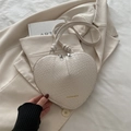 Cream heart-shaped crossbody bag with crocodile pattern and adjustable leather strap - White