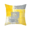 Modern abstract throw pillow cover with yellow and grey geometric watercolor pattern - Short Plush Single Side / 45x45cm / TPR309-22