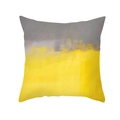 Modern abstract pillow case with gray and yellow color block brushstroke pattern - Short Plush Single Side / 45x45cm / TPR309-21