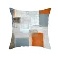 Abstrakter geometrischer Kissenbezug mit orange-grauem Aquarell-Farbmuster - Pfirsichhaut Einseitig (Ohne Kern) / 45x45cm / TPR309-6