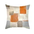 Abstrakter geometrischer Kissenbezug mit orange-grauem Aquarellmuster-Print - Pfirsichhaut Einseitig (Ohne Kern) / 45x45cm / TPR309-5