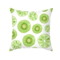 Nordischer Kissenbezug mit Aquarell-Kiwi- und Limettenmuster auf weißem Hintergrund - 45*45cm (Ohne Kissenfüllung) / Kiwi Limetten Scheiben Stil (TPR357-16)