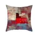 Abstrakter rot-blauer Kissenbezug im Ölgemälde-Stil aus Pfirsichhaut-Gewebe für Sofas - Pfirsichhaut Einseitig / 45x45cm / TPR309-16