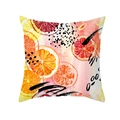 Nordischer Kissenbezug mit lebhaftem Orangen und Grapefruit Fruchtmuster Print - 45*45cm (Ohne Kissenfüllung) / Moderner Schlichter Grapefruit Orangen Stil (TPR357-17)