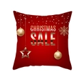 Federa rossa natalizia con testo Christmas Sale dorato e decorazioni festive - Sconti di Natale Sfumatura Oro (TPR334-8)
