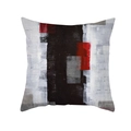 Abstrakter quadratischer Kissenbezug mit geometrischem Ölgemälde-Muster in Rot Schwarz - Pfirsichhaut Einseitig / 45x45cm / TPR309-14