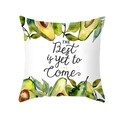 Nordischer Kissenbezug mit Avocado-Druck und Text THE Best is yet to Come - 45*45cm (Ohne Kissenfüllung) / Avocado Motivationsspruch Stil (TPR357-21)