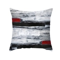 Abstrakter Kissenbezug mit Ölgemälde-Muster in Schwarz, Rot und Grau Design - Pfirsichhaut Einseitig / 45x45cm / TPR309-13