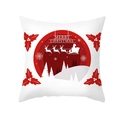 Federa natalizia nordica con Babbo Natale rosso e slitta con renne in stile carta ritagliata - Slitta delle Renne sulla Neve (TPR334-17)